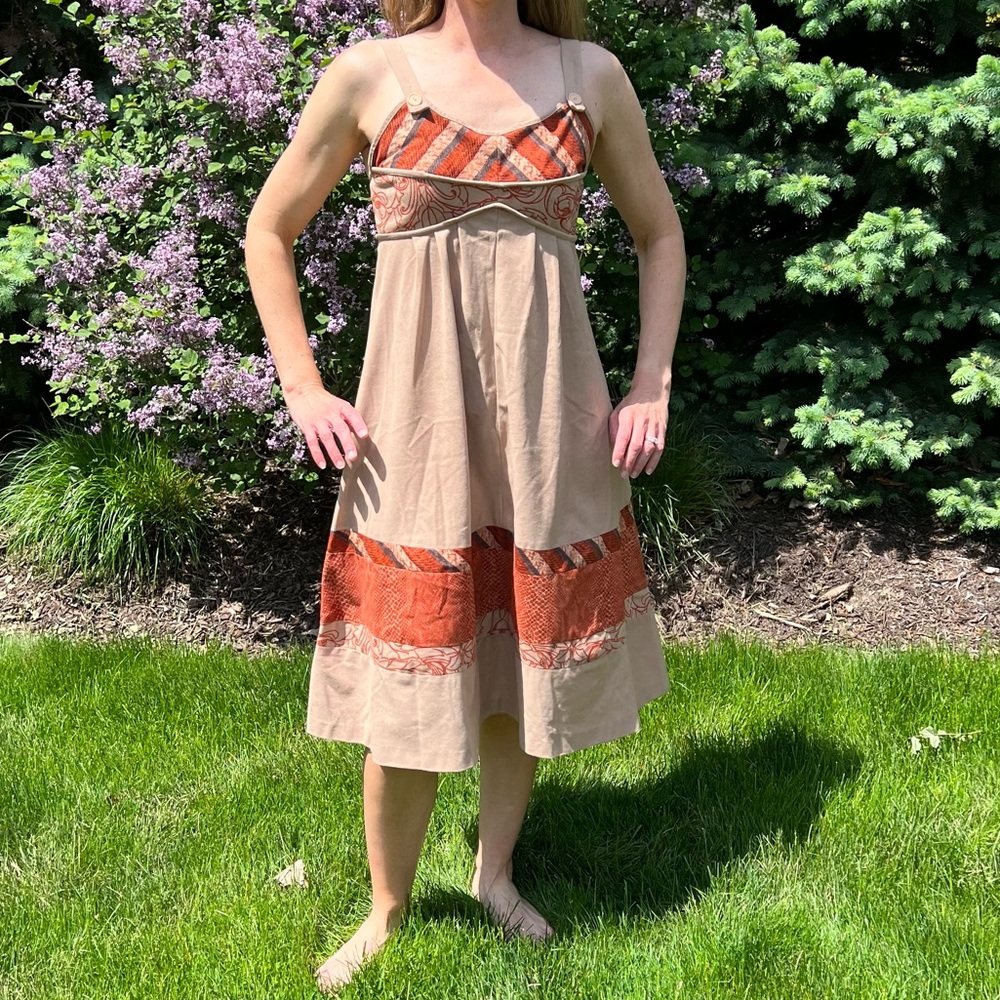Vintage 70’s Boho Mixed Print Sheath Dress! EUC! - Picture 6 of 16